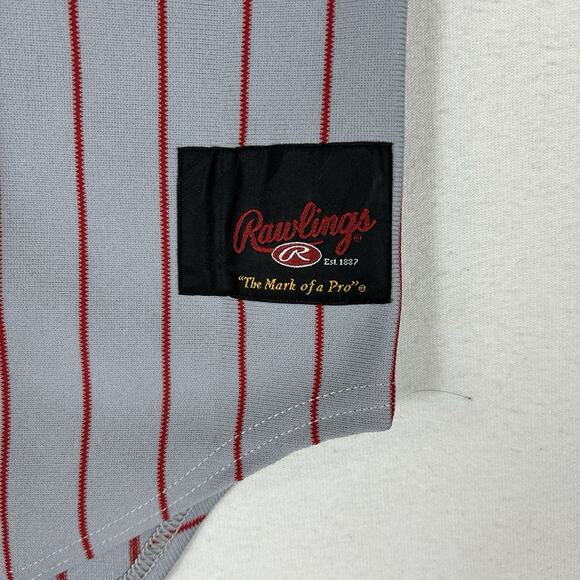 Rawlings NEW Pinstripe Baseball Sleeveless Jersey Vintage Men's Adult Medium NWT - Picture 2 of 10